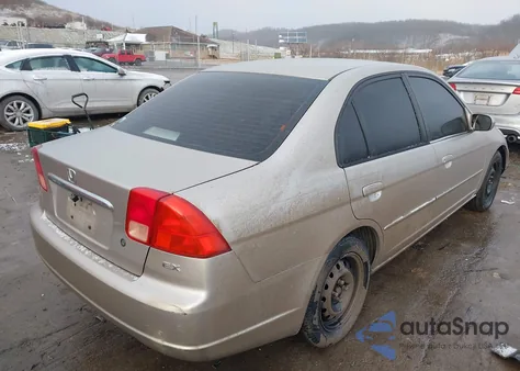 2002 Honda Civic Ex из США, поврежденный, VIN 1HGES26752L050749